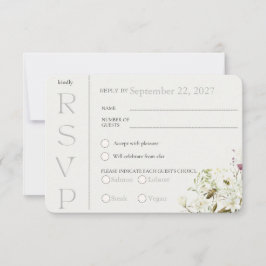 Tarjeta de respuesta de RSVP de Flor Silvestre