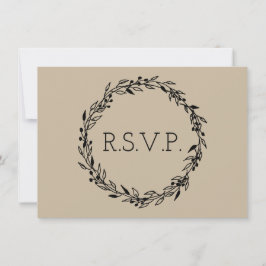 Tarjeta de respuesta de RSVP de invitación de boda