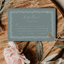 Tarjeta de respuesta de RSVP de invitación de boda