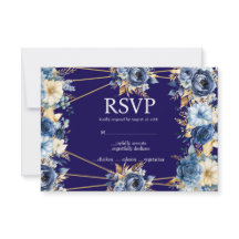 Tarjeta de respuesta de RSVP de opciones de menú d