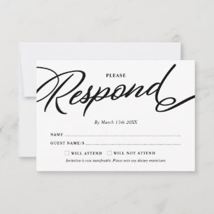 Tarjeta de respuesta de RSVP para gala corporativa