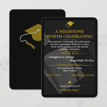 Tarjeta de respuesta de RSVP para graduación en ne