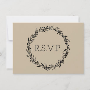 Tarjeta de respuesta de RSVP para invitación de bo