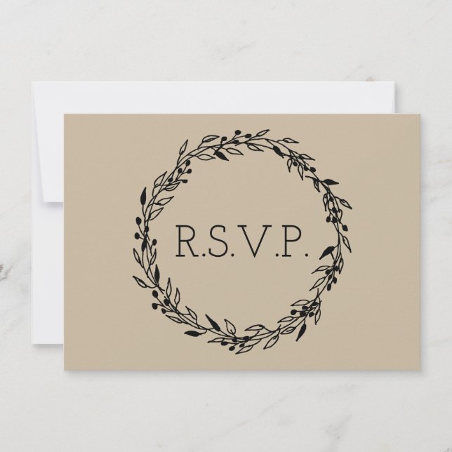 Tarjeta de respuesta de RSVP para invitación de bo (Anverso)