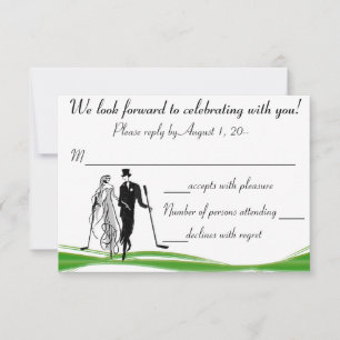 Tarjeta de respuesta de RSVP para pareja de golf