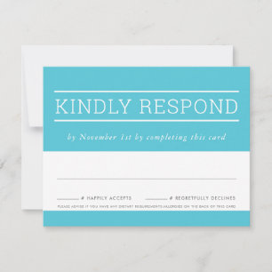 TARJETA DE RESPUESTA DE RSVP tipo moderno azul tur