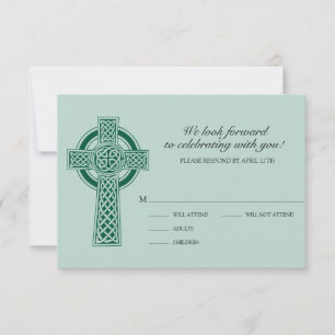 Tarjeta de respuesta de RVSP Cruz