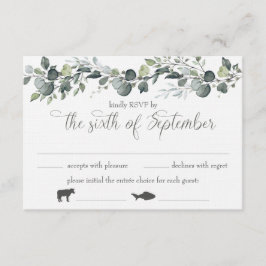 Tarjeta de respuesta de Samantha y Michael con opc