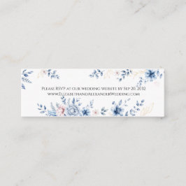 Tarjeta de respuesta de sitio web de boda floral a