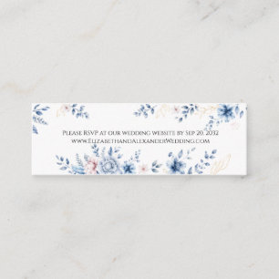 Tarjeta de respuesta de sitio web de boda floral a