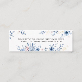 Tarjeta de respuesta de sitio web de boda floral a