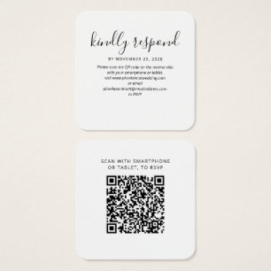 Tarjeta de respuesta de sitio web de Boda RSVP de
