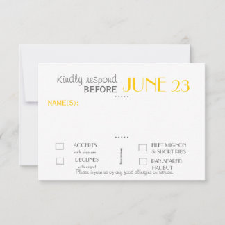 Tarjeta de respuesta de suite de invitación modern