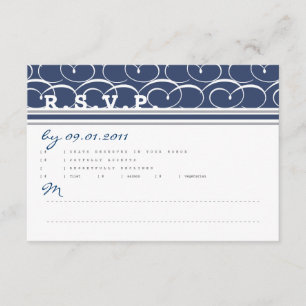 Tarjeta de respuesta de Swirls Nautical