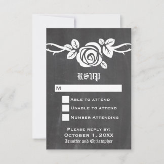 Tarjeta de respuesta de tablero de Rosa de marfil