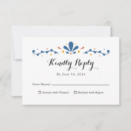 Tarjeta de respuesta de Talavera mexicana, tarjeta