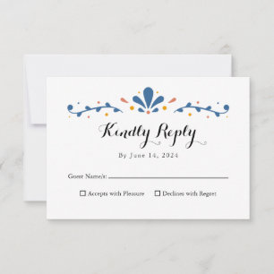 Tarjeta de respuesta de Talavera mexicana, tarjeta