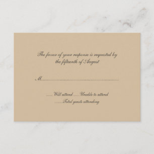 Tarjeta de respuesta de Tan Boda