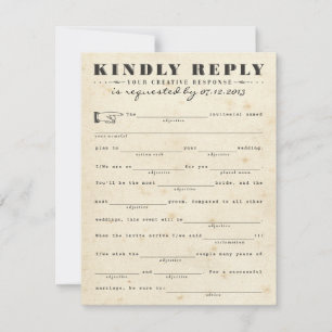 Tarjeta de respuesta de Telegram Vintage