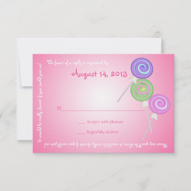 Tarjeta de respuesta de texto de mensajes de tesor (Anverso)