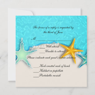 Tarjeta de respuesta de verano de hermosa estrella