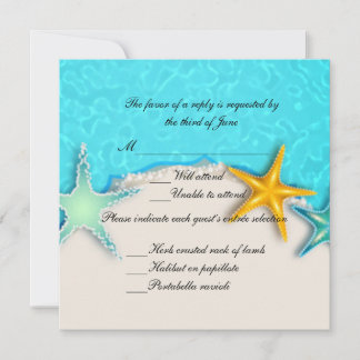Tarjeta de respuesta de verano de hermosa estrella