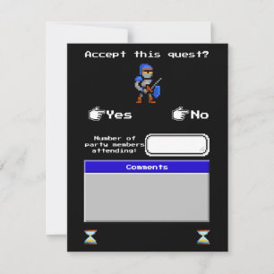 Tarjeta de respuesta de videojuego de arcade retro