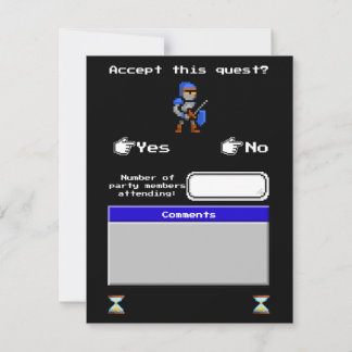 Tarjeta de respuesta de videojuego de arcade retro