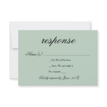 Tarjeta de respuesta del boda