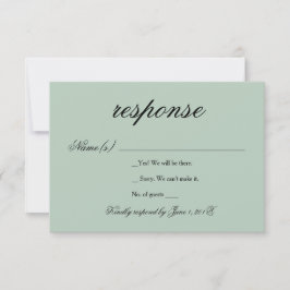 Tarjeta de respuesta del boda