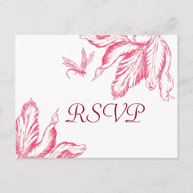 Tarjeta de respuesta del boda (Anverso)