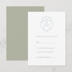 Tarjeta de respuesta del Boda Blue Celtic Swan Lov