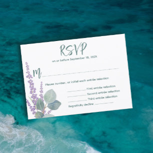 Tarjeta de respuesta del Boda botánico Eucalyptus 