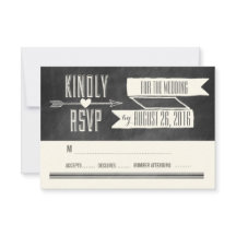 TARJETA DE RESPUESTA DEL BODA DE CHALKBOARD MODERN