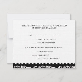 Tarjeta de respuesta del boda de desplazamiento el