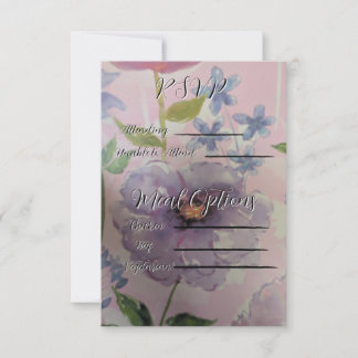 Tarjeta de respuesta del Boda de flor silvestre pe