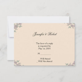 Tarjeta de respuesta del Boda de la guirnalda de G