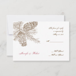 Tarjeta de respuesta del Boda de la Naturaleza del