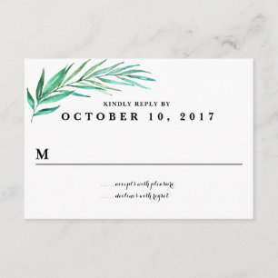 Tarjeta de respuesta del Boda de la vegetación rus