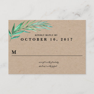 Tarjeta de respuesta del Boda de la vegetación rus