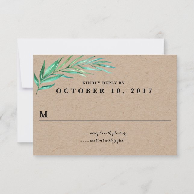 Tarjeta de respuesta del Boda de la vegetación rus (Anverso)