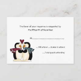 Tarjeta de respuesta del Boda de los pingüinos