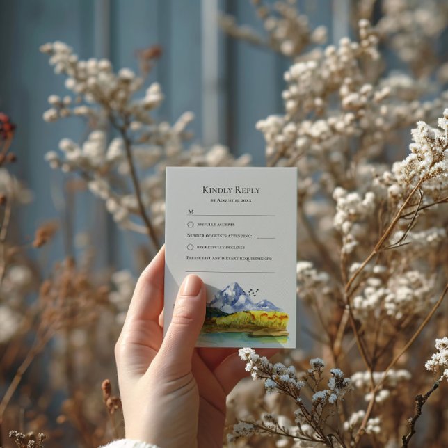 Tarjeta de respuesta del Boda de montaña azul ruso (Subido por el creador)