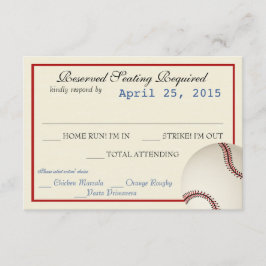 Tarjeta de respuesta del Boda de pases de béisbol