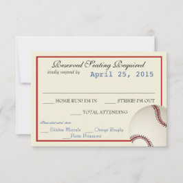 Tarjeta de respuesta del Boda de pases de béisbol