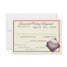 Tarjeta de respuesta del Boda de pases de béisbol