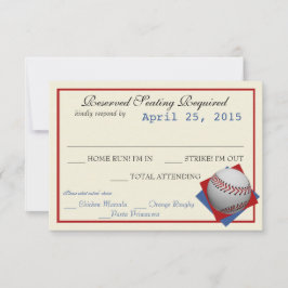Tarjeta de respuesta del Boda de pases de béisbol
