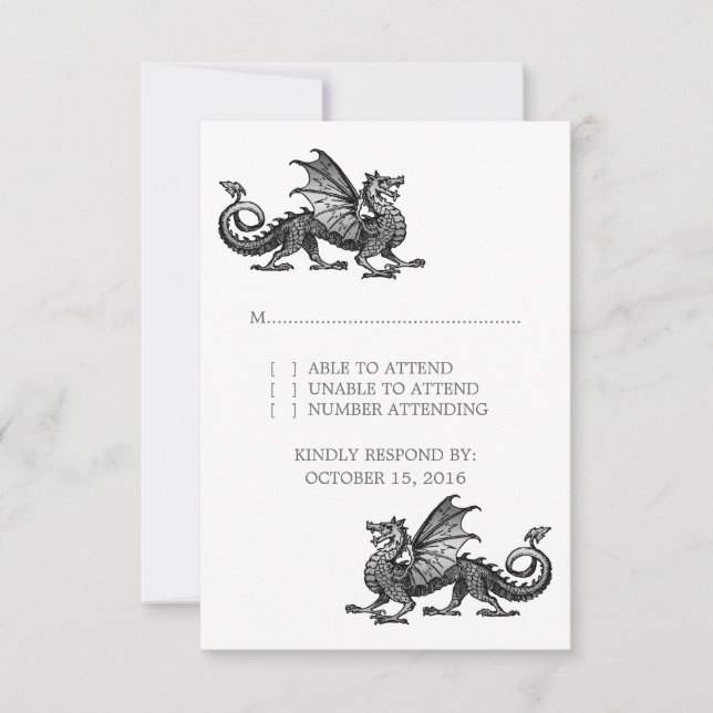 Tarjeta de respuesta del Boda del dragón plateado (Anverso)