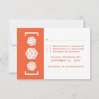 Tarjeta de respuesta del Boda del jugador de dados