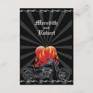 Tarjeta de respuesta del Boda del motociclista de